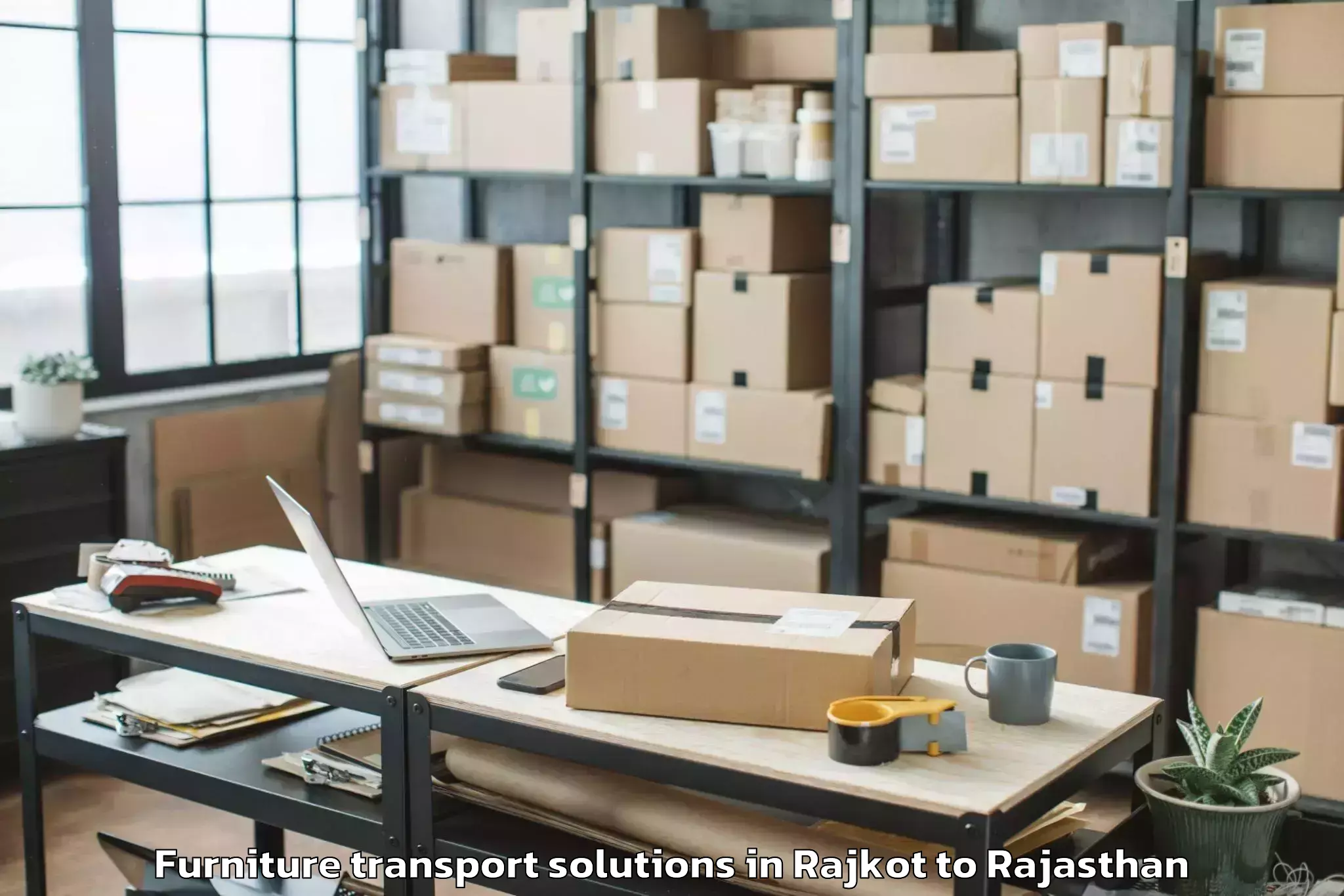 Discover Rajkot to Nagaur Furniture Transport Solutions